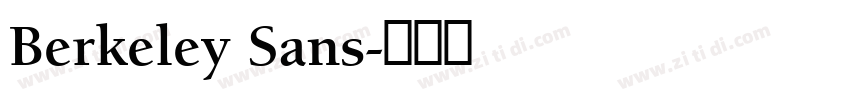 Berkeley Sans字体转换
